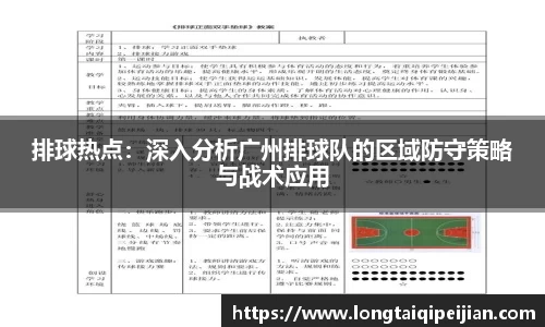 排球热点：深入分析广州排球队的区域防守策略与战术应用